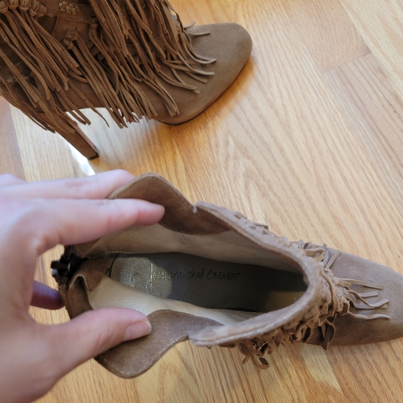 NWT Jean-Michel Cazabat Pepe Suede Fringed Boots - Picture 10 of 16